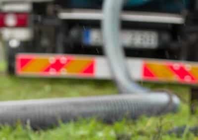 A vacuum truck